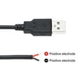 thumbnail image 3 of Unique Bargains 1M/3Ft USB 5V 3A Type-C Pigtail Power Cable, 3Pcs 22AWG USB Plug to 2 Pin Wire Open End Connector Plug, Black, 3 of 5
