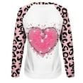thumbnail image 4 of Jacenvly Pullover Sweaters for Women Clearance Crewneck Sweatshirt Leisure Long Sleeve Shirt Soft Comfort Heart Printed Women Casual Valentine'S Day Printing Pullover Tunic Tops Pink, 4 of 5