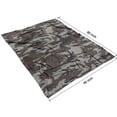 thumbnail image 4 of Brown Gray Camo Abstract Shapes Pattern Blanket,Comfortable Soft Flannel Throw Blanket,All Season,Warm Lightweight Blankets for Sofa Bed Couch Living Room Chair,60"x80", 4 of 4