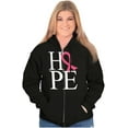 thumbnail image 4 of Hope Pink Ribbon Breast Cancer BCA Zip Hoodie Sweatshirt Women Brisco Brands S, 4 of 6