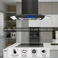 thumbnail image 5 of Range Hood 30-inch Island Mount Vent Hood 900 CFM Kitchen Stainless Steel 3-Speed Touch Control, 5 of 10