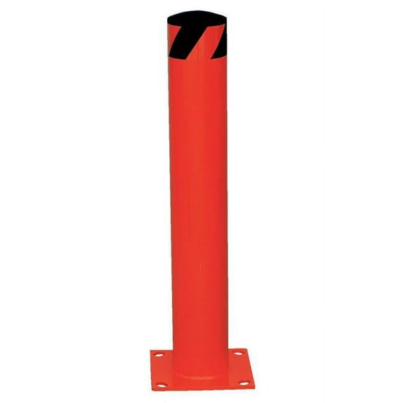Vestil Manufacturing BOL-24-4.5-RED 24 x 4.5 in. Steel Pipe Safety Bollard, Red