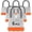 6 Pack Orange, variant on Padlocks with Same Key, 6 count Laminated Keyed Padlock (1-9/16", 40mm), Keyed Alike Locks, Normal Shackle, for Storage Locker, Hasp Latch, Toolbox, Sheds