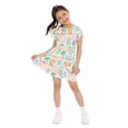 thumbnail image 2 of Minions Girls Allover Print Dress with Short Sleeves, Sizes 4-12, 2 of 8