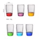 thumbnail image 2 of Vaso de chupito con base de color, 1,5 oz. Vasos transparentes de base gruesa for whisky, tequila, vodka, licores y aguardientes., 2 of 7
