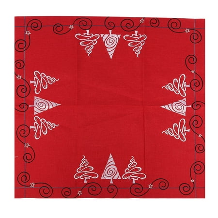 

Christmas Tablecloth Red Embroidery Table Decor For Dining Room Home Kitchen Coffee Table Living Room