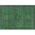 thumbnail image 1 of Ahgly Company Machine Washable Indoor Rectangle Abstract Turquoise Blue Modern Area Rugs, 8' x 12', 1 of 4