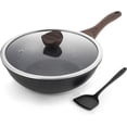 thumbnail image 2 of Nonstick Wok with Lid, 12 Inch Woks & Stir-fry Pans, Granite Stone Coating for Cooking, Induction Cookware, Compatible with All Stovetops, 2 of 8