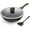 Black, variant on Nonstick Wok with Lid, 12 Inch Woks & Stir-fry Pans, Granite Stone Coating for Cooking, Induction Cookware, Compatible with All Stovetops