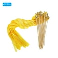 thumbnail image 3 of Uxcell Ribbon Fairy Wands Silk Stick Streamer with Bells 24 Pack(Yellow), 3 of 6