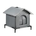 thumbnail image 1 of Casa para gatos al aire libre, suministros para mascotas, refugio elevado, resistente a la intemperie y con aislamiento para gatos callejeros. L, 1 of 8