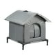 thumbnail image 1 of Casa para gatos al aire libre, suministros para mascotas, refugio elevado, resistente a la intemperie y con aislamiento para gatos callejeros. L, 1 of 8