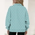 thumbnail image 4 of Womens Half Zip Up Sweatshirt, Long Sleeve Pullover for Women Fashion Loose Fit Dots Printed Lapel V Neck Sweatshirts Fall Clothes, 4 of 4