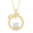 thumbnail image 2 of Rosec Jewels Lab Created Diamond Circle Necklace (1 Ct, 6 MM, EF-VS Grade, with Chain) - Ready to Gift, 14K Yellow Gold, 2 of 6