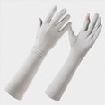 thumbnail image 2 of Cdudpw Women UV Long Sun Protection Gloves Touchscreen Arm Sun Driving Gloves 1Pairs UPF 50+ for Outdoor Sports Cycling(Light Gray), 2 of 4