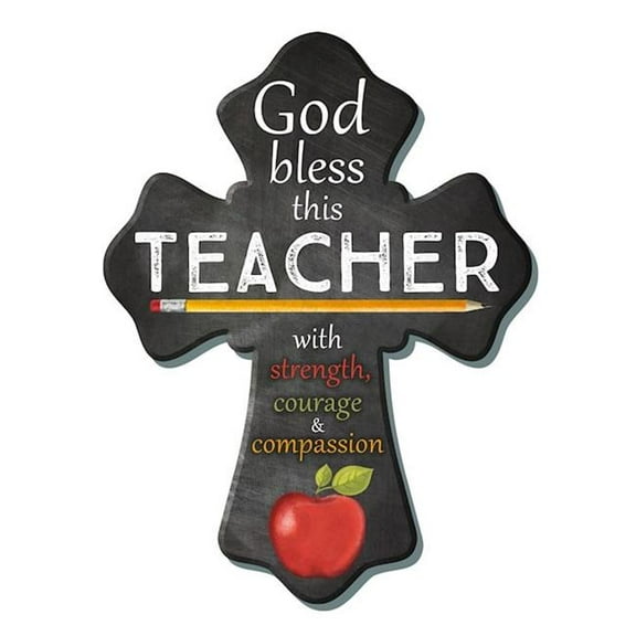 Glow Decor Teacher Wall Cross - 6 x 8 in.