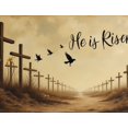 thumbnail image 4 of Stained Glass Style Easter Banner with He is Risen Message Background Decoration for Church Celebrations Easter Parties and Religious Gatherings, 4 of 4