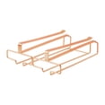 thumbnail image 3 of Colgador De Vidrio Colgante Hierro 2 Filas Gafas Almacenamiento Percha Para Cafe Bar Gabinete Oro Rosa Sunnimix Portavasos colgante, 3 of 8