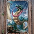 thumbnail image 3 of Leviathon Sea Serpent Ocean Dragon Monster Fantasy Home Business Office Sign, 3 of 4