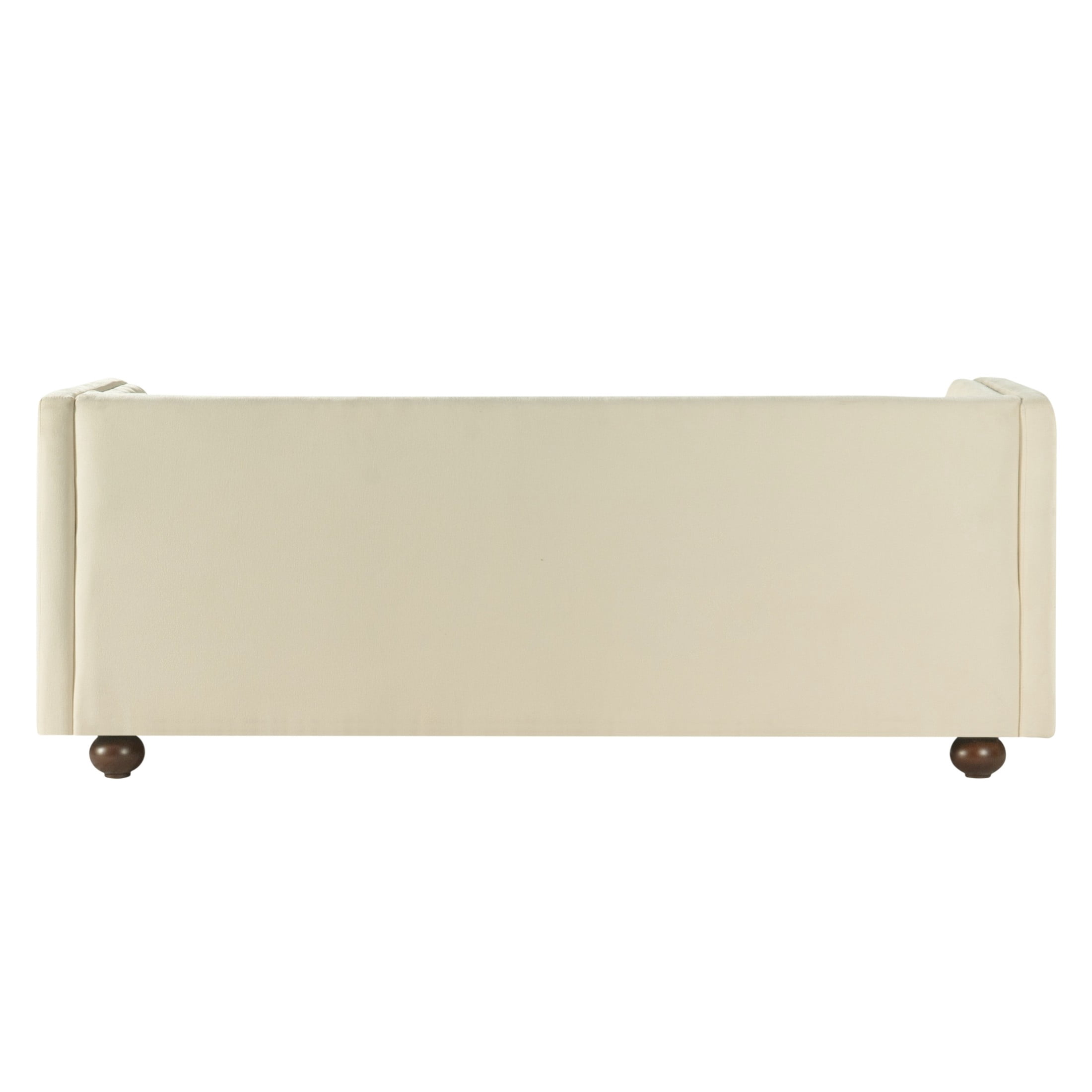 Christopher Knight Home 77.2" Modern Chenille Sofa Couch with Square Arms, 3 Seats, Wood Legs, Beige