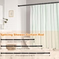 thumbnail image 4 of Double Shower Curtain Rod 27-90 Inches Wall Mounted Double Shower Curtain Rod Adjustable Curtain Rod for Bathroom Laundry Room Room Divider Kitchen, Black, 4 of 7