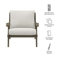 thumbnail image 2 of Saratoga Outdoor Patio Teak Wood Armchair in Weathered Gray White, 2 of 10