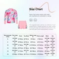 thumbnail image 7 of Alvivi Kids Long Sleeve Rash Guard Swimsuit UPF 50+ Swimwear Girls Rash Shirts Top Swim Shorts Set Pink 8, 7 of 7