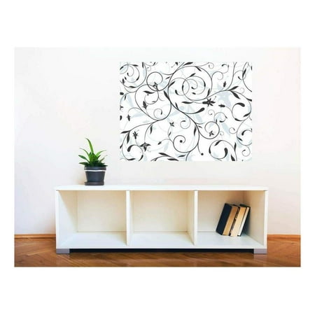 Floral Wall Murals wall26 Removable Wall Sticker/Wall Mural - Seamless Floral Pattern | Creative Window View Home Decor/Wall Decor - 36