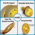 thumbnail image 4 of 1Pc 115Mm Turbo Diamond Circular Saw Blade Cutting Disc For Granite Marble Tiles, 4 of 5