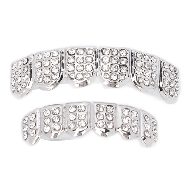 Hip Hop Teeth, Convenient Fastness Hip Hop Teeth Decoration Alloy for Concert for Party for Hip Hop Fashion Shows Silver