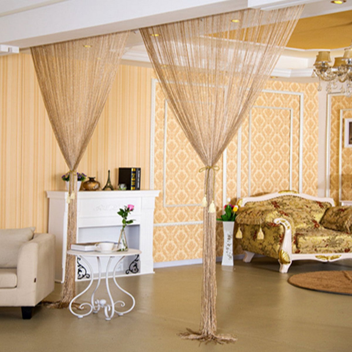 Meigar Decorative Door String Curtain Wall Panel Fringe Window Room Divider Blind Crystal Tassel Screen Home Black Friday Specials