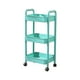 thumbnail image 2 of Carrito de almacenamiento de cocina de 3 niveles con reposabrazos • 38x26x80 cm • Blanco, gris o verde • Organizador de baño y salón con ruedas, 2 of 6