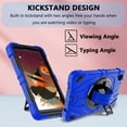 thumbnail image 4 of Dteck Case for Samsung Galaxy Tab A9 8.7 Inch, Heavy Duty Shockproof Rugged Case with Rotating Hand Strap Stand Shoulder Strap,Blue, 4 of 7