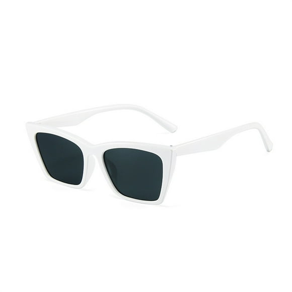 Bmisegm Sunglasses for Women Men Vintage Big Frame Ladies Shades UV400 Sun Glasses Summer Sunglasses Men Women White One Size
