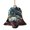 Bell Shape, variant on American Flag Wolf Art USA Wooden Christmas Ornament Angel Shape,Xmas Tree Hanging Decoration 6 PCS