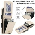 thumbnail image 4 of For Apple iPhone 15 Pro Max Argyle Pattern PU Leather RFID Blocking Protective Purse Wallet Case Magnetic Flip Cover Multi-Card Slots Pocket With Detachable Shoulder Strap,White,For iPhone 15 Pro Max, 4 of 7
