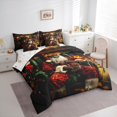 thumbnail image 3 of Homewish Teens Santa Claus 7-Piece Twin Bedding Sets,Happy Xmas Christmas Bedding Comforter Set,Winter Snowflake Breathable Sheet Sets,Festival Bedroom Decor,Reversible, 3 of 8
