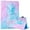 Pink Blue Pineapple, variant on Folio Case for 2021 Samsung Galaxy Tab A8 10.5" (SM-X200 /SM-X205) - Flip Lightweight Wallet Case with Stand /Card Holders, Protective Leather Fold Stand Cute Cover (Purple Butterfly)