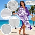 thumbnail image 4 of XYZCANDO Polynesian Flowers Kaftan Dresses Plus Size Swimsuit Coverup Summer Bathing Suit Caftan Loungewear Beach Dress Bikini Cover Up Oversized Beach Robe Hawaiian Dresses Flowy Resort Wear, 4 of 7