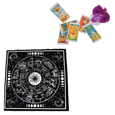 

Altar Tarot Card Cloth Tarot Cloth 12 Constellations Astrology Witch Stuff Tarot Divination Cards Table Cloth Tapestry for Tarot Card Lovers Psychologists
