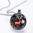 thumbnail image 2 of Elk Deer Womens Glass Circular Pendant Necklace - Elegant Jewelry Piece for Women, 2 of 5