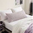 thumbnail image 2 of Laddha Home Designs Hand Stitched Striped Cotton Lumbar Pillow Cover - 36" - Purple and Red, 2 of 10
