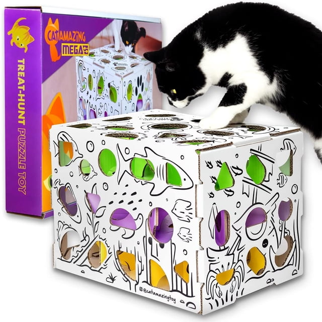 Caja Interactiva de Rompecabezas Cat Amazing MEGA para Gatos