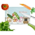 thumbnail image 2 of Caroline's Treasures Merry Christmas Carolers French Bulldog Brown Glass Cutting Board Large, 2 of 2