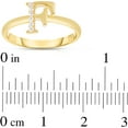 thumbnail image 5 of Floreo 10k Yellow Gold Letter A-Z Small Block Alphabet Character CZ Initial Ring, 5 of 5