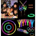 thumbnail image 5 of Pulseras Glow Sticks, 200 unidades, verdes, para fiestas, 5 of 5