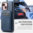 thumbnail image 2 of Cutyskin for iPhone 14 Plus Wallet Case, Detachable Credit Card Holder [RFID Blocking] [Compatible with MagSafe] Premium PU Leather Kickstand Back Flip Magnetic Clasp Shockproof Case, Blue, 2 of 11