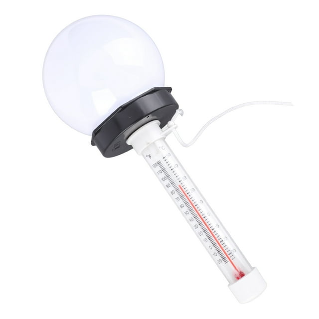 Thermoscope Floating Pool Light, Color Charging Solar Powered Pool Lights, Temperature Gauge Floating Light, Pool Accessories and Gifts for Pool Owners