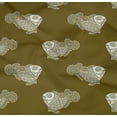 thumbnail image 4 of oneOone Organic Cotton Poplin Twill Fabric Fish Block Printed Craft Fabric BTY 42 Inch Wide, 4 of 4