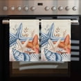 thumbnail image 2 of Orange Blue Starfish Coastal 1 Pack Kitchen Towel, Water Absorbent Dish Towel, Summer Beach Eucalyptus Rustic Decorative Hand Towels - Quick Drying Cloth for Cooking Baking, 18x28 Inch, 2 of 8